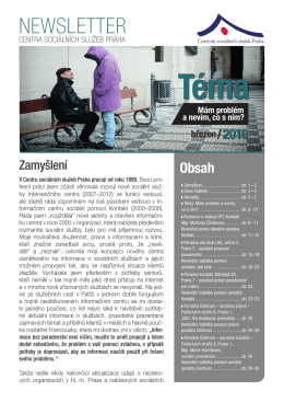 newsletter - Centrum sociálních služeb Praha