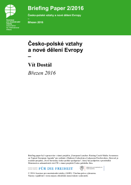 Česko-polské vztahy a nové dělení Evropy