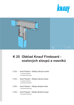K 25 Obklad Knauf Fireboard - ocelových sloupů a nosníků