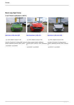 Nové vozy Opel Corsa