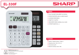 EL-330F - Sharp calculators