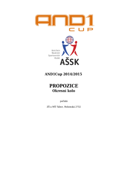 propozice - AND1cup