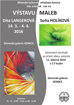 Výstava malby - Soňa Holíková a Langerová