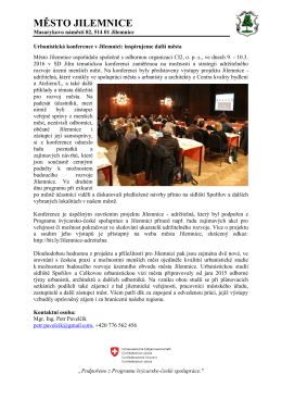 Tisková zpráva: Urbanistická konference v Jilemnici