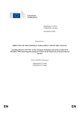 Proposal for a Directive of the European Parliament and of the