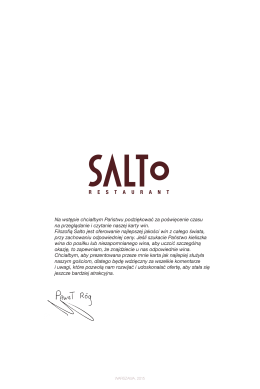 Karta Win - Salto Restauracja