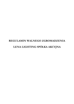 Regulamin WZA - Lena Lighting