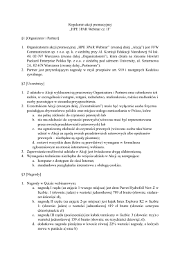Regulamin akcji promocyjnej „HPE 3PAR Webinar cz. II” §1