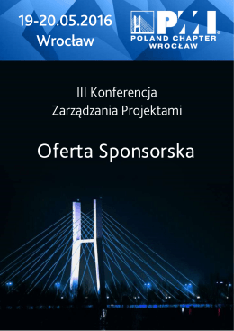 Oferta Sponsorska - III Konferencja Zarządzania Projektami