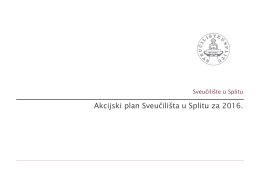 Akcijski plan Sveučilišta u Splitu za 2016.