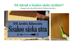 Petrőczy Tibor: Hol lakik a sisakos sáska?