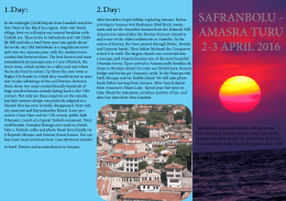 Safranbolu & West Black Sea Tour Program