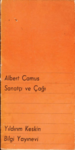 Albert Camus-Sanatçı ve Çağı-1965(edu