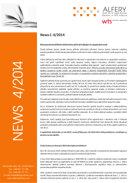 NEWS 4/2014 - ALFERY - Audit Tax Legal Services