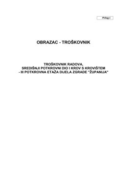 Prilog 1. - Troskovnik (Ex.vojarna