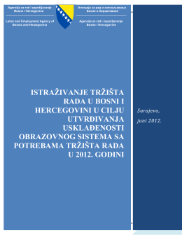 Istraživanje tržišta rada u BiH u cilju utvrđivanja usklađenosti