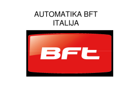 AUTOMATIKA BFT ITALIJA