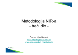 Metodologija NIR-a - treći dio - - Ekonomski fakultet