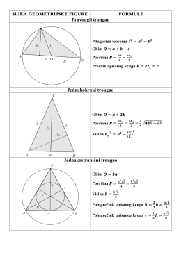 Formule iz planimetrije