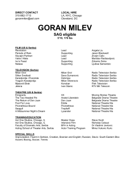GORAN MILEV SAG eligible
