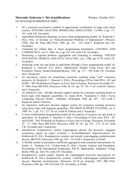 Slawomir Zadrozny`s list of publications