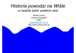Historia powodzi na Wiśle w świetle tablic wielkich wód