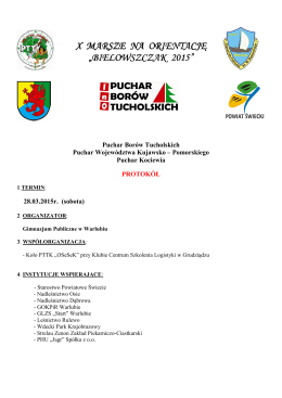 Bielowszczak 2015 wyniki - Puchar Borów Tucholskich