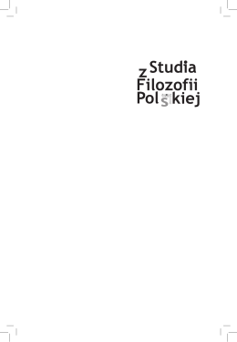Studia z Filozofii Polskiej, tom 4/2009