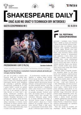 Shakespeare Daily no.3 - 3.10.2014