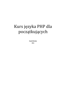 Kurs języka PHP dla początkujących