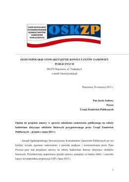 UZP – opinia do wzoru umowy na roboty liniowe z dnia 28.05.2013 r
