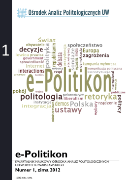 e-Politikon - Ośrodek Analiz Politologicznych UW