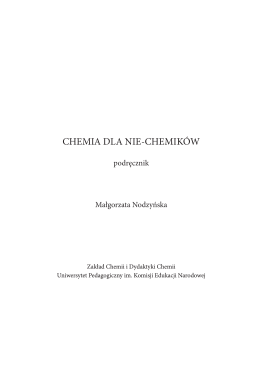 chemia dla nie-chemików - Uniwersytet Pedagogiczny w Krakowie
