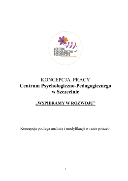 KONCEPCJA PRACY Centrum Psychologiczno