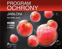 Program ochrony jabłoni na rok 2012