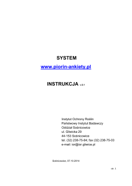 SYSTEM www.piorin-ankiety.pl INSTRUKCJA v.5.1