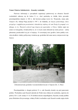 Temat: Państwo Subisławiców – Kaszuby wschodnie Pierwsze