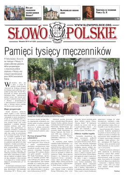 dwudziestej strony nowego „Słowa Polskiego”