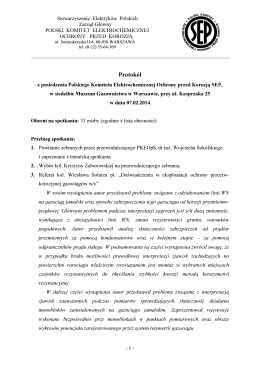 Protokół - polski komitet elektrochemicznej ochrony przed korozją