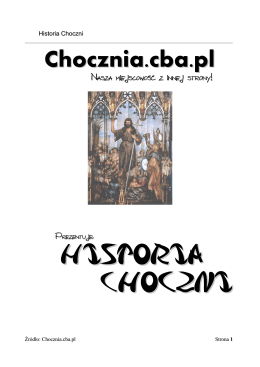 Historia Choczni - Wersja Pdf(do druku)
