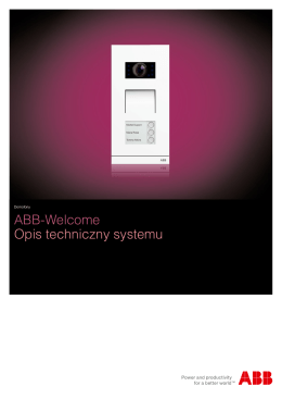 ABB-Welcome Opis techniczny systemu - Busch
