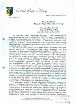 ačrząd` gminy Wraz); I - Urząd Miasta i Gminy Mrozy
