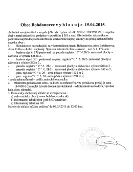 2. Vyhlásenie súťaže