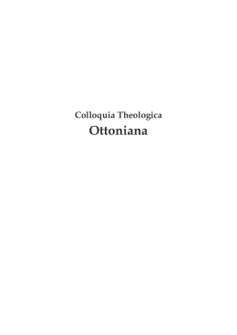 Colloquia Teheologica Ottoniana 2/2011