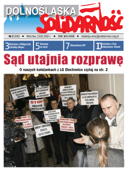 z lutego 2013 r. - Region Dolny Śląsk NSZZ Solidarność