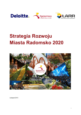 Strategia Rozwoju Miasta Radomsko 2020