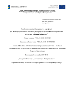 Regulamin rekrutacji - Urząd Gminy w Sulmierzycach
