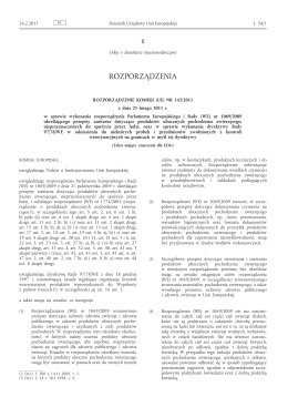Rozporządzenie Komisji (UE) nr 142/2011 z dnia 25 lutego 2011 r