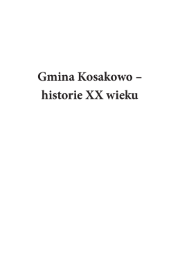 "Gmina Kosakowo – historie XX wieku"