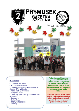 Prymusek Nr221 IX 2014.pdf - Szkoła Podstawowa Nr 2 w Płońsku